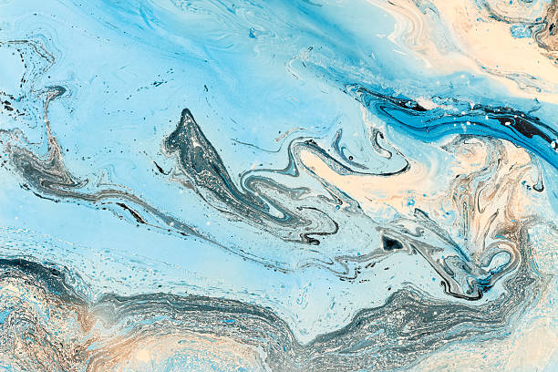 istock Creative background with abstract oil painted waves handmade surface. 610861786