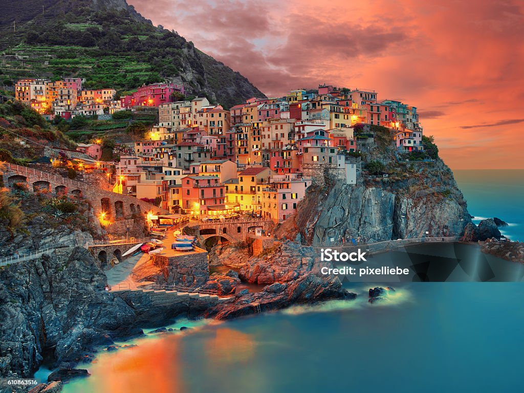 Manarola Italie (cinq terres) - Photo de Italie libre de droits