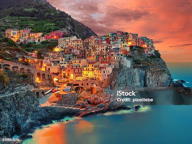 Manarola Italy Stock Photo - Download Image Now - Italy, Cinque Terre, Landscape - Scenery