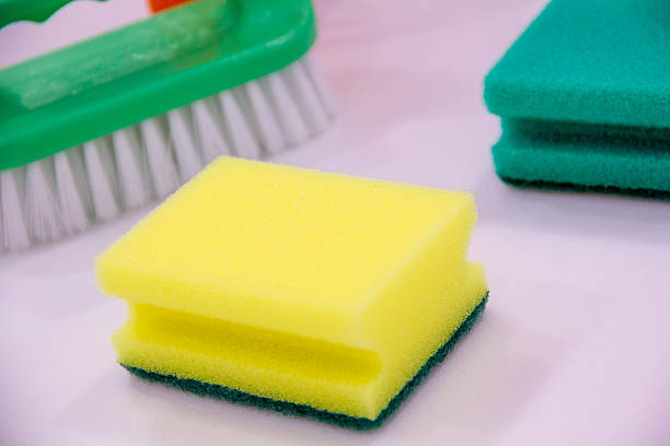 istock Cleaning concept with supplies 610863712