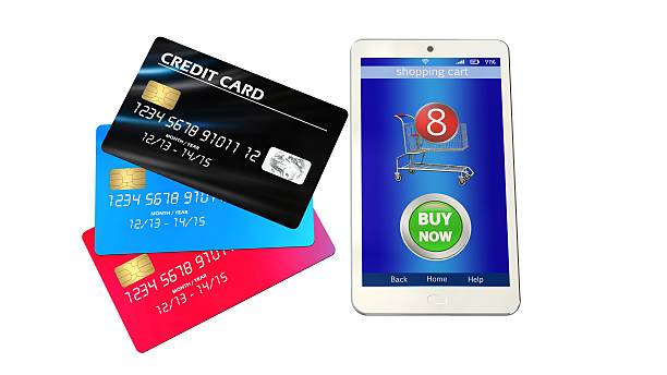 istock Smart phone with credit Card - mobile payment concept 610864382