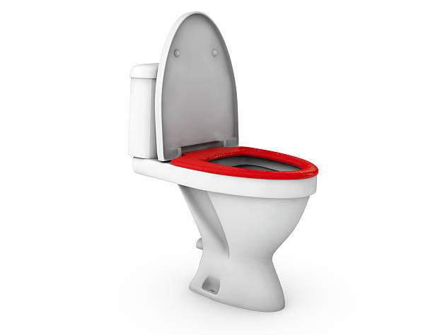 istock Toilet bowl, with the closed seat. 3d render 610864414