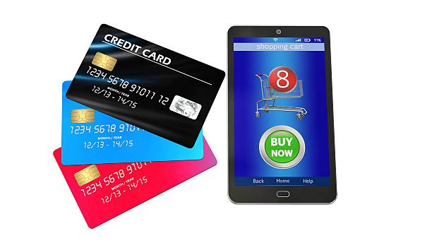 istock Smart phone with credit Card - mobile payment concept 610864426