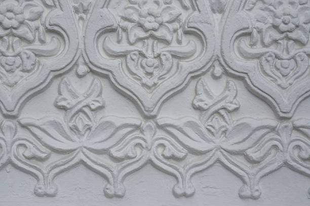 istock stucco on the walls and white patterns on the walls, architecture 610864688
