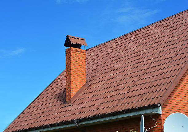 istock Metal House Roofing Construction. 610865296