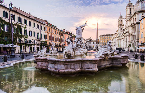 istock Piazza Navona at sunrise, Rome, Italy 610866840