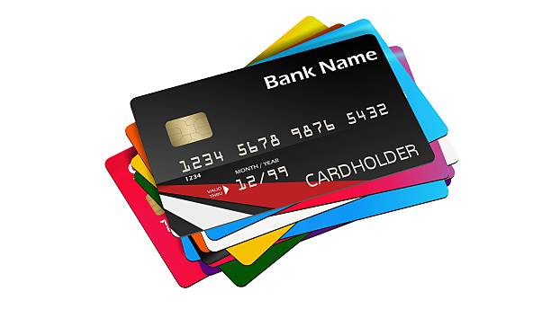 istock stack of Credit Cards  isolated on white background 610867506