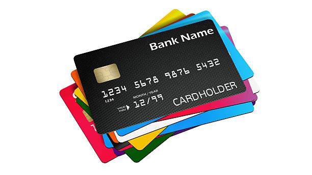 istock stack of Credit Cards  isolated on white background 610867558