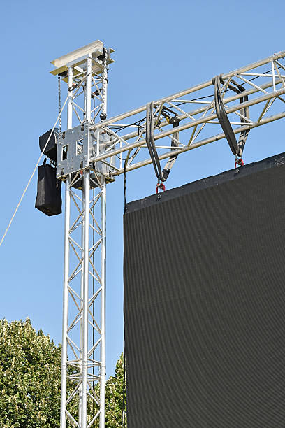 istock Baluster of a large LED screen outdoors 610867730