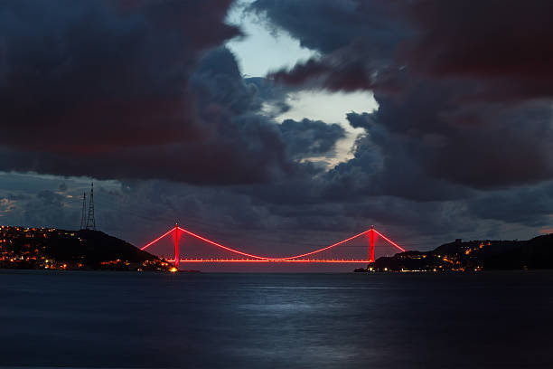 third bridge at istanbul, yavuz sultan selim bridge - sultan selim ii imagens e fotografias de stock