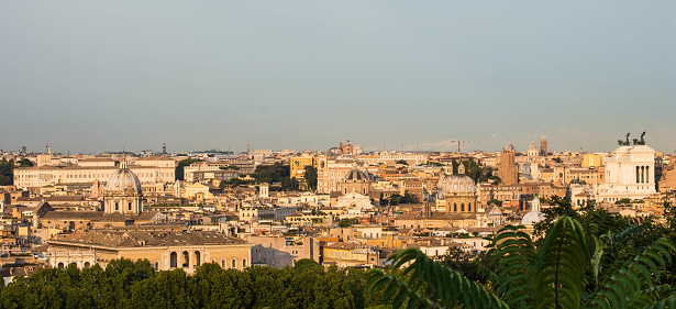 Panoramic view from Gianicolo hill, Rome, Italy