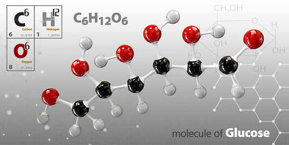 3d Illustration of Glucose molecule