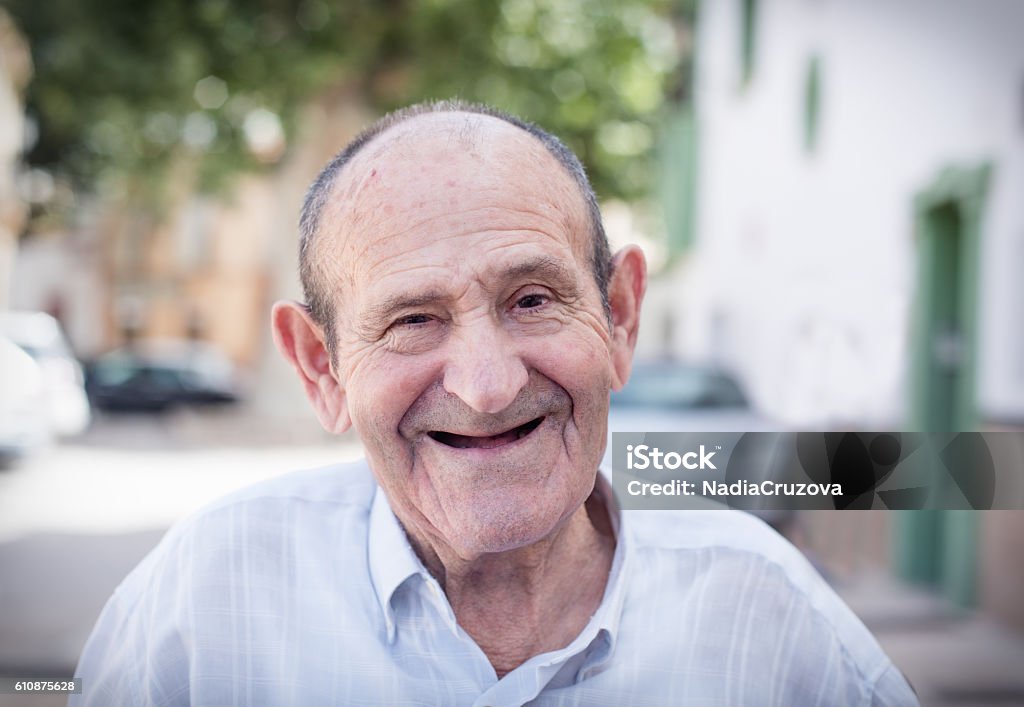 Alter Mann Porträt - Lizenzfrei Lächeln Stock-Foto