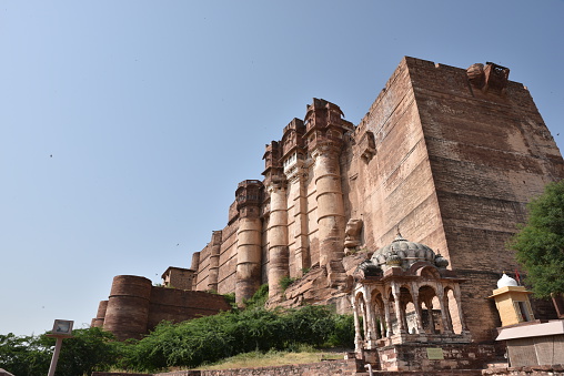 Majestic Mehrangarh Fort located in Jodhpur, Rajasthan, is one of the largest forts in India. Built around 1460 by Rao Jodha (Mandore Ruler King)