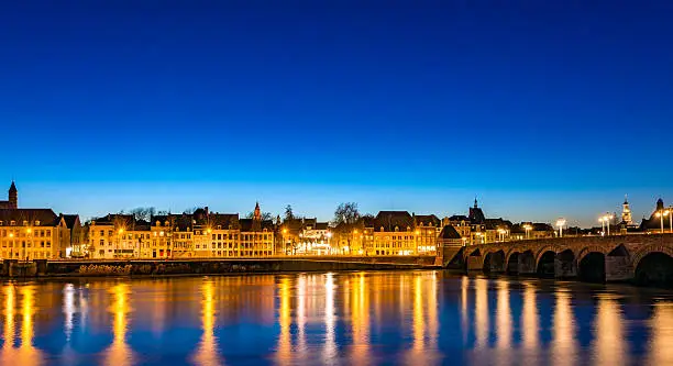 The Netherlands Maastricht at dusk