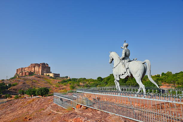 istock Rao Jodha Statue in Jodhpur 610879242