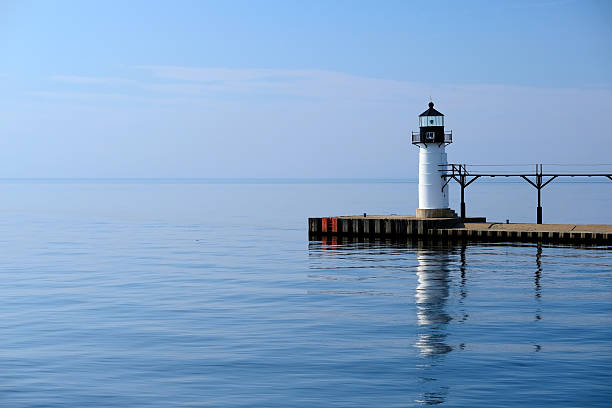 istock St. Joseph North Pier Outer Light, built in 1906 610881026