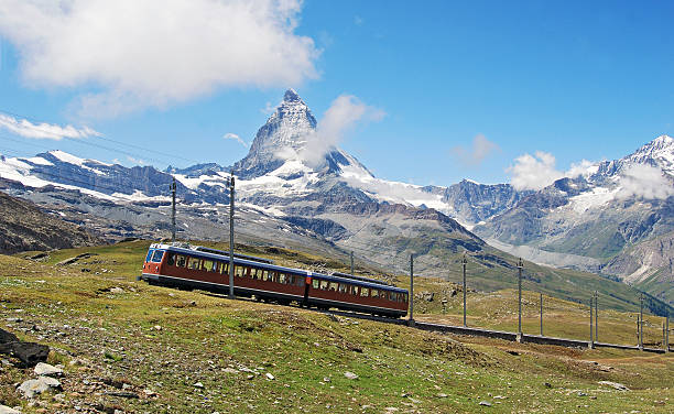 istock Matterhorn and a train of the Gornergrat railway 610881962