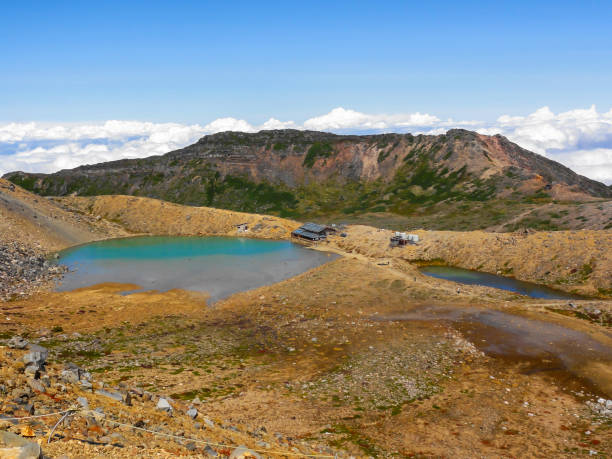 Ninoike, Mount Ontake-san Mt. Ontake and Ni-no-Ike Pond (2011) mt ontake stock pictures, royalty-free photos & images