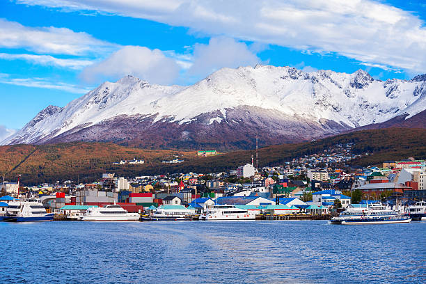 istock Ushuaia aerial view, Argentina 610883068