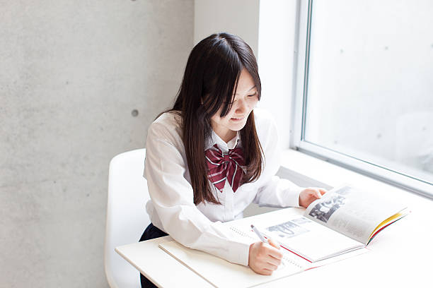 istock Japanese school girl 610883166