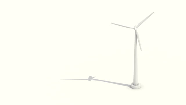 Wind turbine on white background. eco energy.presentation(included alpha)