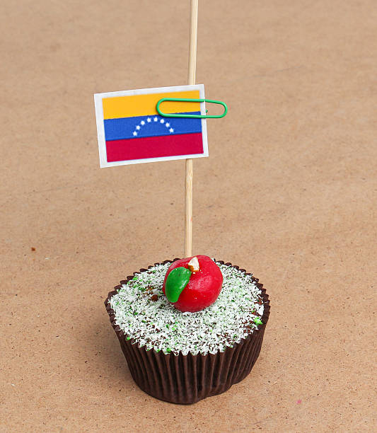 istock Flag of a venezuela on cupcake 610944036
