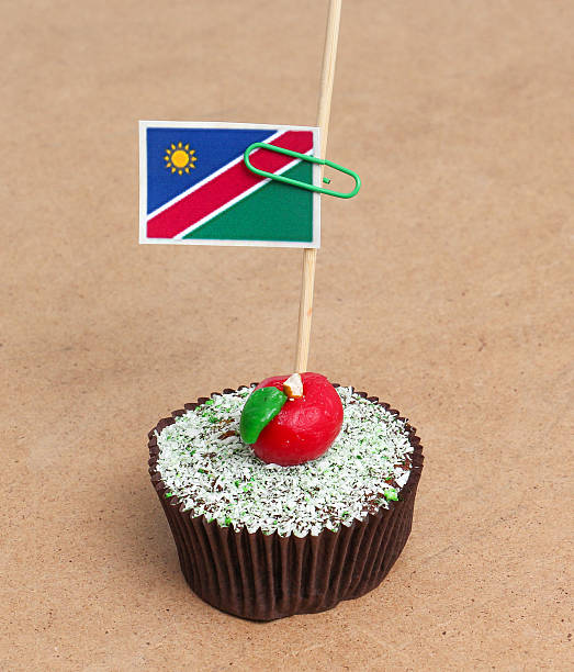 istock Flag of namibia on cupcake 610944124