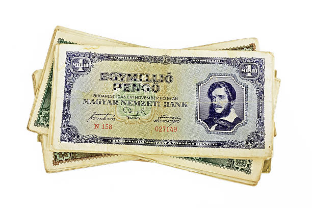 istock Old Hungarian one million pengo currency isolated 610945516