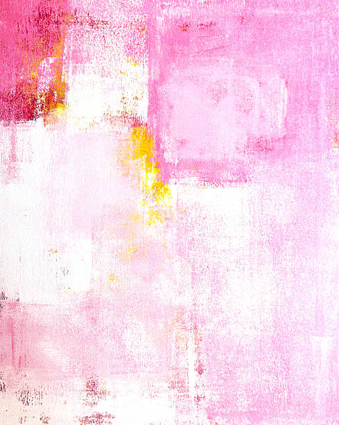 istock Pink and Yellow Abstract Art Painting 610946710