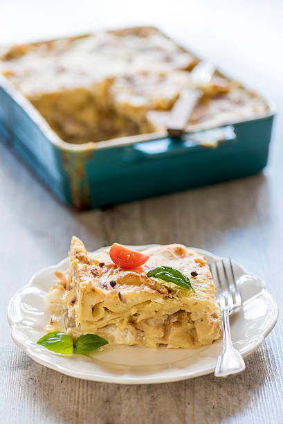 istock Served turkey meat in mlinci pastry 610946848