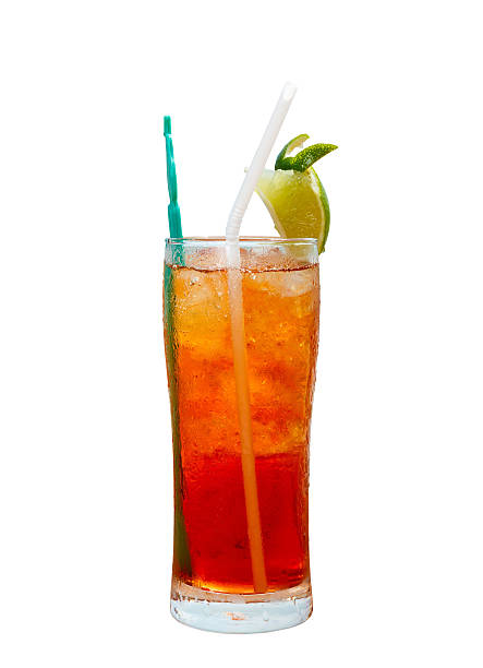 istock Americano cocktail with ice on the table 610948790