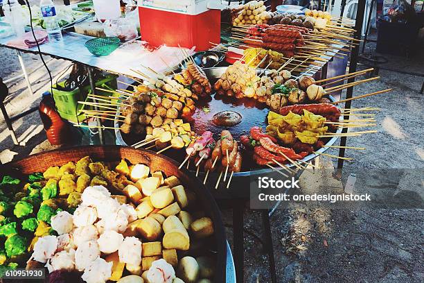 Thai Food Market Stock Photo - Download Image Now - Street Food, Food, Thailand