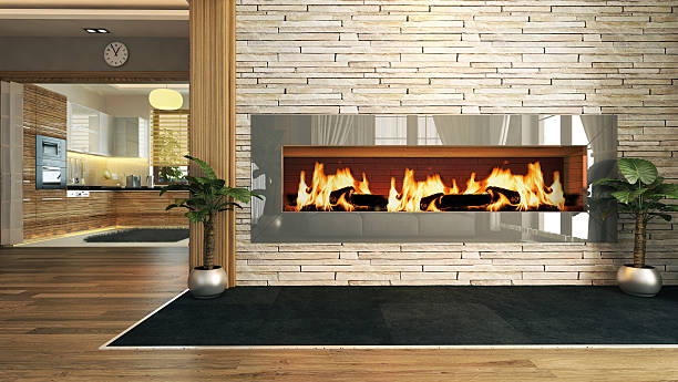 living room with fireplace decor design