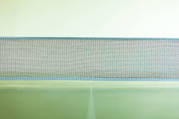istock Closeup tennis table with net 610959398