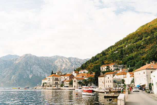 Cozy streets of Kotor old town, Montenegro 