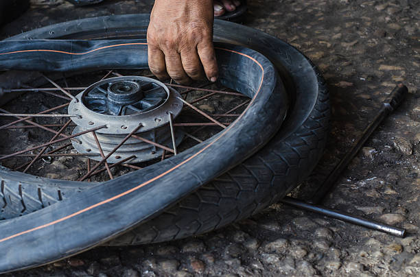 istock Technicians are repairing motorbike 610960244