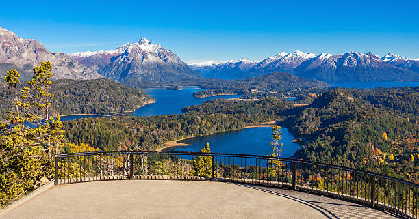 Bariloche landscape in Argentina Cerro Campanario viewpoint near Bariloche in Nahuel Huapi National Park, Patagonia region in Argentina. chico california photos stock pictures, royalty-free photos & images