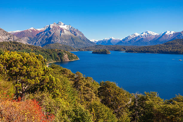 paisaje bariloche en argentina - bariloche lagos patagonia number 7 fotografías e imágenes de stock