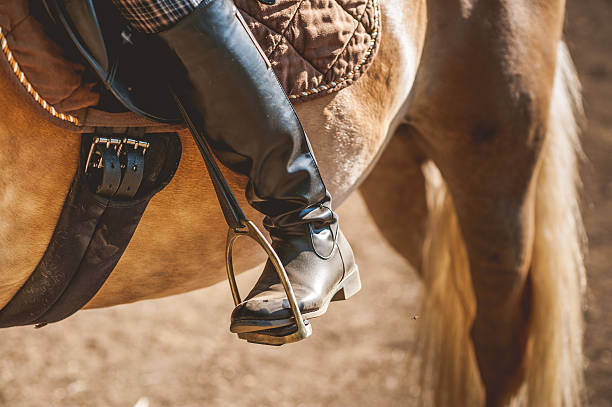 istock Low Section of Person Riding a Horse 610963552