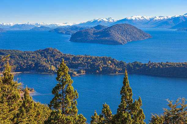 paisaje bariloche en argentina - bariloche lagos patagonia number 7 fotografías e imágenes de stock