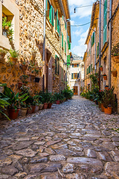 istock Plant Street in Valldemossa, Majorca 610968760