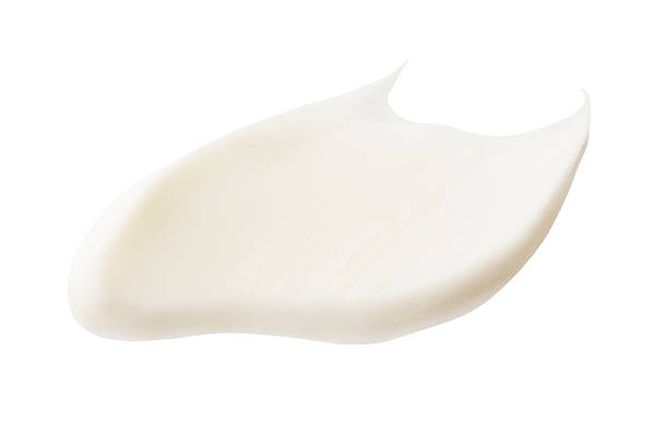 istock Cosmetic cream in abstract shape on background 610969012