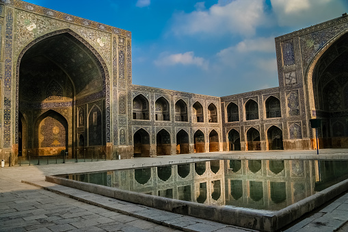 Courtyard of the Friday mosque in Isfahan, Iran