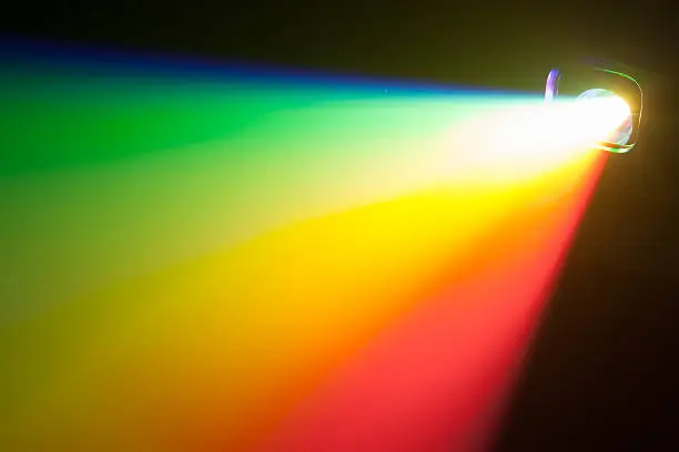 rgb spectrum light of projector, copy-space for your text