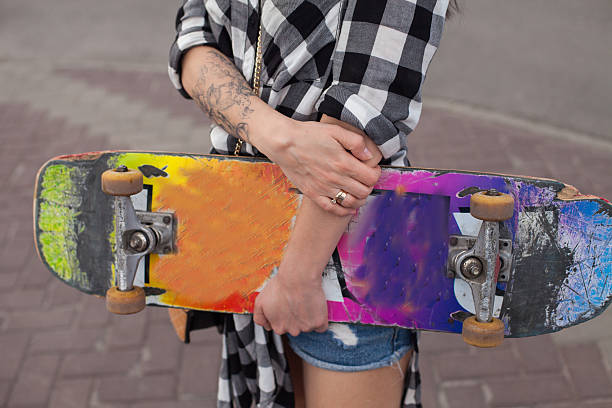 istock The woman holds a skate 610970378