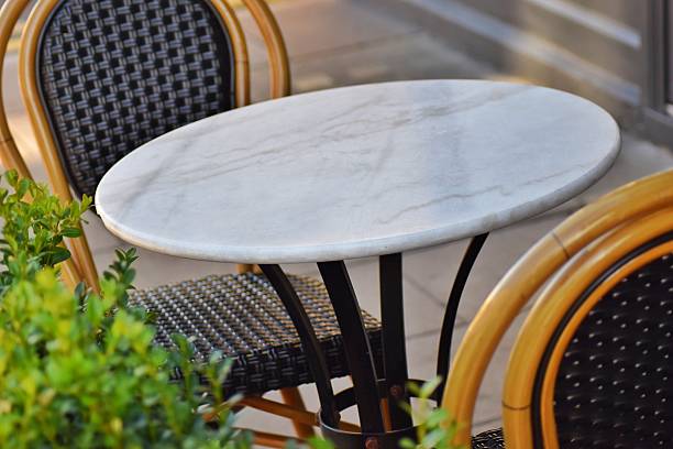 istock Dining table and chairs alfresco for two 610970460