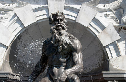 Detail view of Neptune in the 