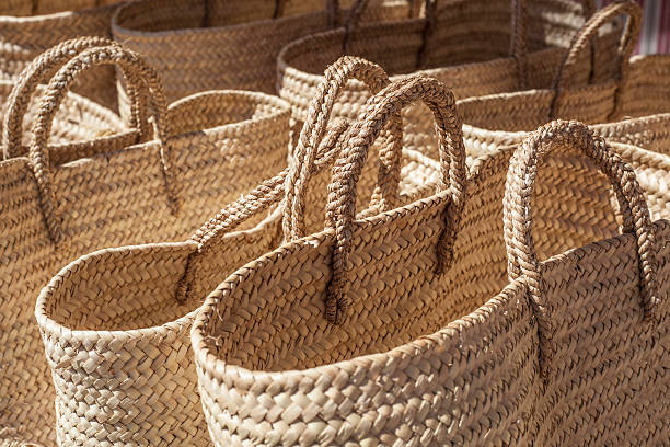 istock Baskets made of cattail fibers 610971910