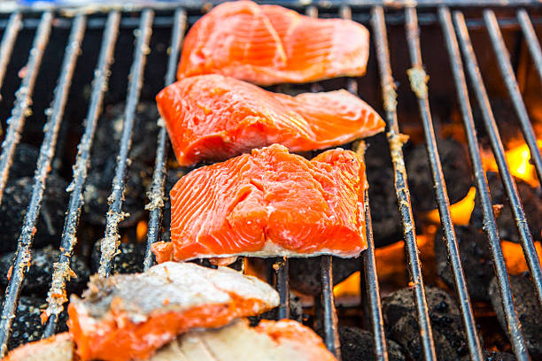 istock Fresh Grilled Salmon Fillets 610972466